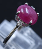 3.40ct Ruby 14K white Gold Ring