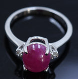 3.40ct Ruby 14K white Gold Ring