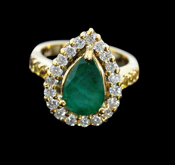 3.14ct Emerald 14K White Gold Ring