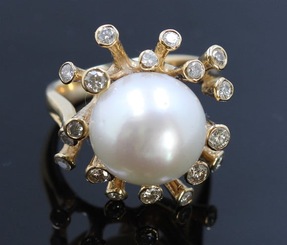 13.5mm South Sea Pearl 14K YellowGold Ring