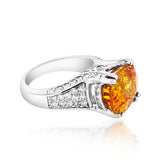 10.12ct Yellow Sapphire 14K White Gold Ring