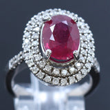 4.59ct Ruby 14K White Gold Ring