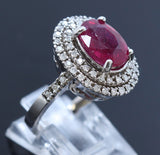 4.59ct Ruby 14K White Gold Ring