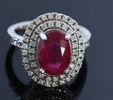 4.59ct Ruby 14K White Gold Ring