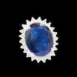 9ct Blue Sapphire 14K White Gold Ring