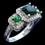 1.46ct Chrome Tourmaline 14K White Gold Ring