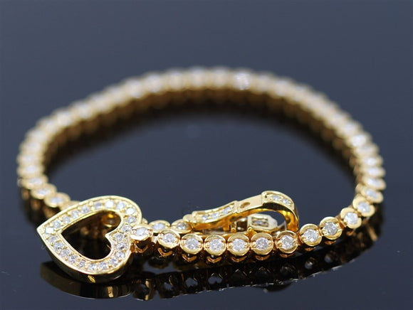 1.71ct Diamond 14K Yellow Gold Bracelet