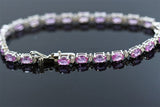 7.30ct Pink Sapphire 14K White Gold Bracelet