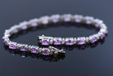 7.30ct Pink Sapphire 14K White Gold Bracelet