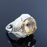 19.50ct Natural Tourmaline 18K White Gold Ring
