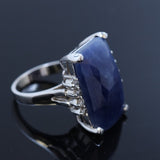 17.05ct Blue Sapphire 14K White Gold Ring