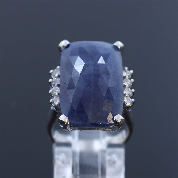 17.05ct Blue Sapphire 14K White Gold Ring
