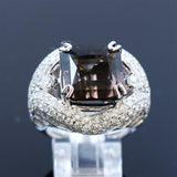 13.52ct Bi-Color Tourmaline 18K White Gold Ring