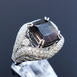 13.52ct Bi-Color Tourmaline 18K White Gold Ring