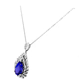 14ct Natural Tanzanite 14K White Gold Pendant