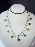 GIA Certified 32.37ct Natural Emerald 14k and 18k White & Yellow Gold Necklace