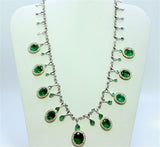 GIA Certified 32.37ct Natural Emerald 14k and 18k White & Yellow Gold Necklace