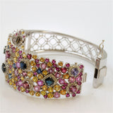 23.16ct Multi Sapphire 14K White Gold Bangle