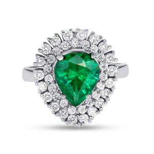 1.78ct Emerald 18K White Gold Ring