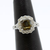 3.14ct Alexandrite 14K White Gold Ring 4.21gm