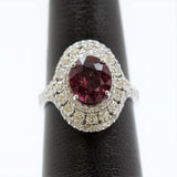 3.24ct Ruby 14K White Gold Ring