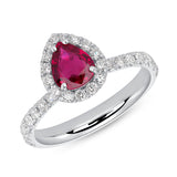 1ct Ruby 18k White Gold Ring