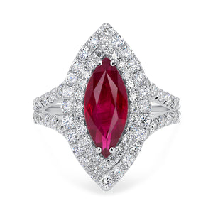 2.31ct Ruby 18K White Gold Ring