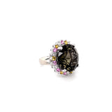 26.20ct Natural Bi Color Tourmaline, CEYLON Yellow Sapphire & CEYLON Pink Sapphire Ring