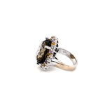 26.20ct Natural Bi Color Tourmaline, CEYLON Yellow Sapphire & CEYLON Pink Sapphire Ring