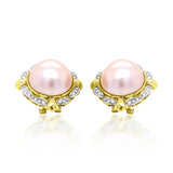 MABE PEARL 14K YELLOW GOLD EARRINGS