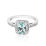 0.85ct Natural Paraiba Tourmaline 14K White Gold Ring