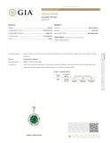 GIA 26ct Approx Round Emerald 18K White Gold Pendant