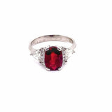 2.3ct Natural Ruby 18K White Gold Ring