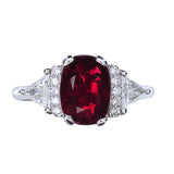 2.3ct Natural Ruby 18K White Gold Ring