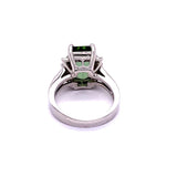 7ct Natural Copper Bearing Paraiba Tourmaline 14K White Gold Ring
