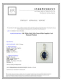 1.09ct Natural Blue Sapphire 14K White Gold Pendant
