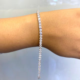 9.25ct Natural Diamonds 14K White Gold Bracelet