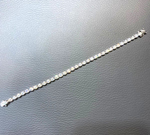 6.85ct Natural Diamonds 14K White Gold Bracelet