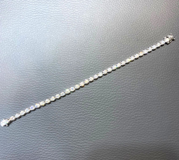 6.85ct Natural Diamonds 14K White Gold Bracelet