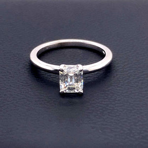 EGL Certifed 1.05ct Natural Diamond 14K White Gold Ring