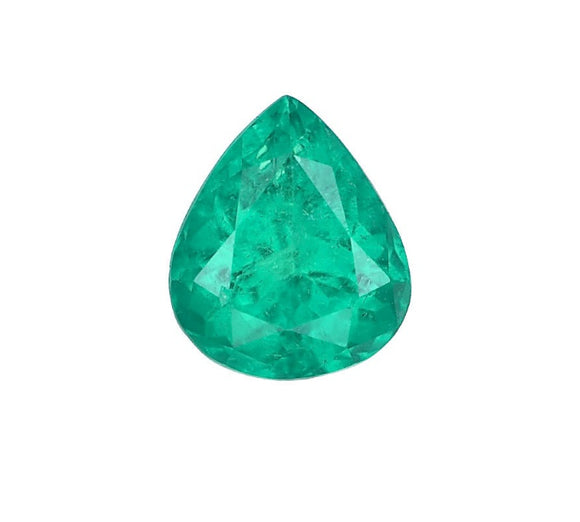 1.27 carats Pear Shape F2 Emerald Very Nice Grass Green Color Afghan Mine 7.85 x 6.65 x 4.87 mm GIA # 6227271291