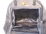 Vintage Collectible 1960's Black Satin Handbag Made in France