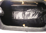 Rosenfeld Vintage Black Silk Faille Handbag