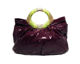 LAI Purple Patent Leather and Python Tote