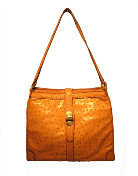 Vintage Mark Cross Tan Ostrich Shoulder Bag – Dignity Jewels Inc.