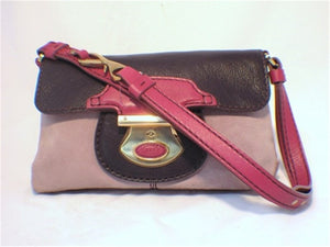Tod's Rose Pink and Purple Leather Handbag