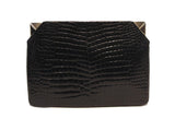 Judith Leiber Vintage Black Alligator Clutch