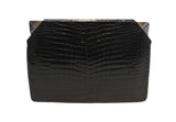 Judith Leiber Vintage Black Alligator Clutch