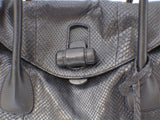 Jill Sander Black Python Shoulder Bag