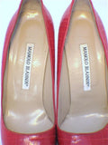 Manolo Blahnik Fire Engine Red Alligator Pumps